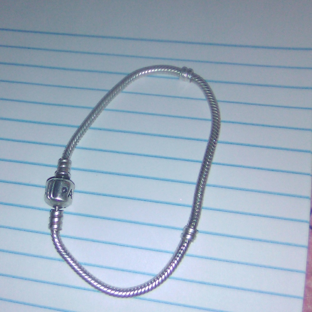 8" Pandora Sterling silver clasped bracelet.